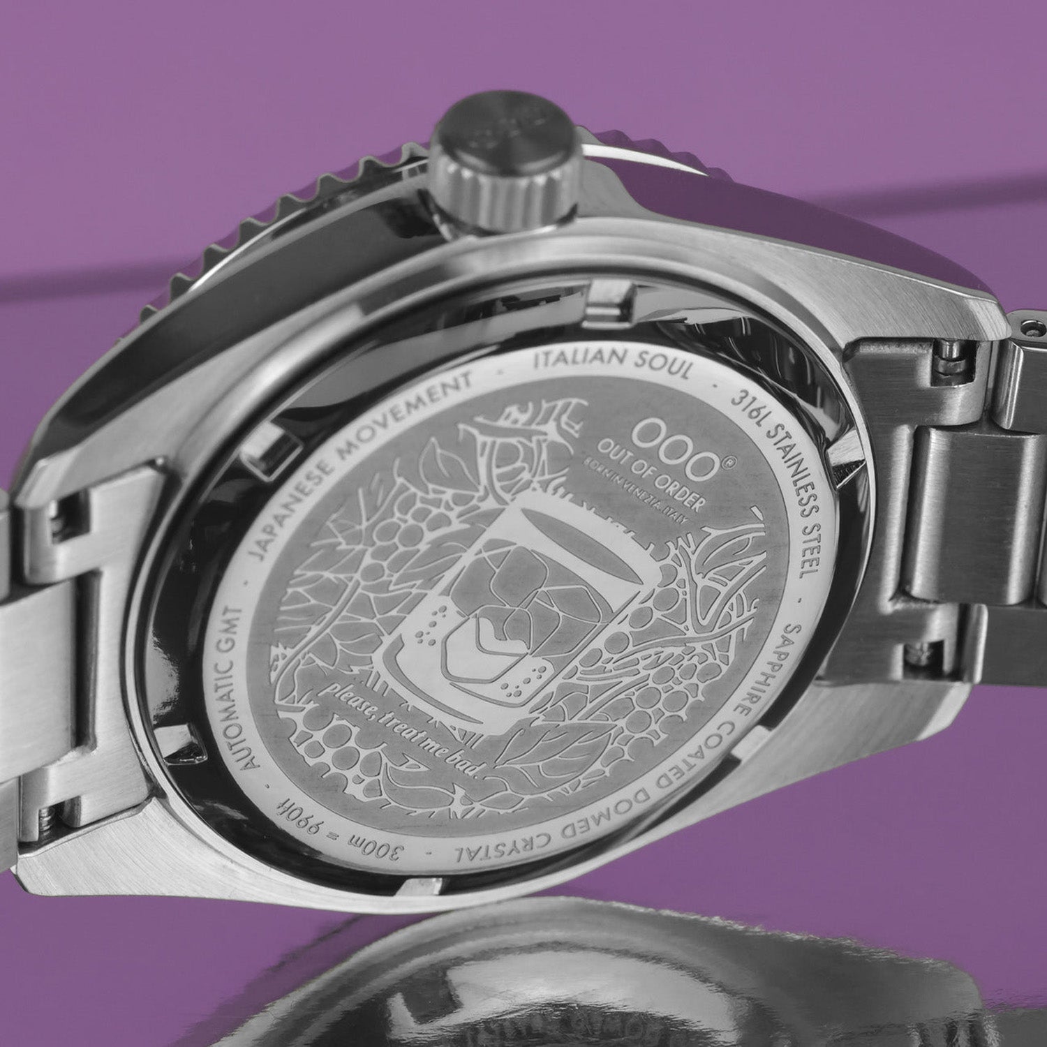 DARK VIOLET AUTOMATIC GMT - ULTRA BRUSHED