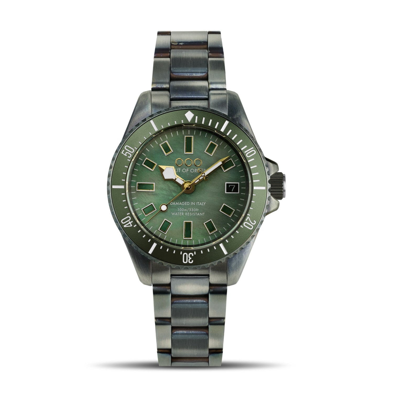 GREEN CASANOVA 38MM - MOTHER OF PEARL