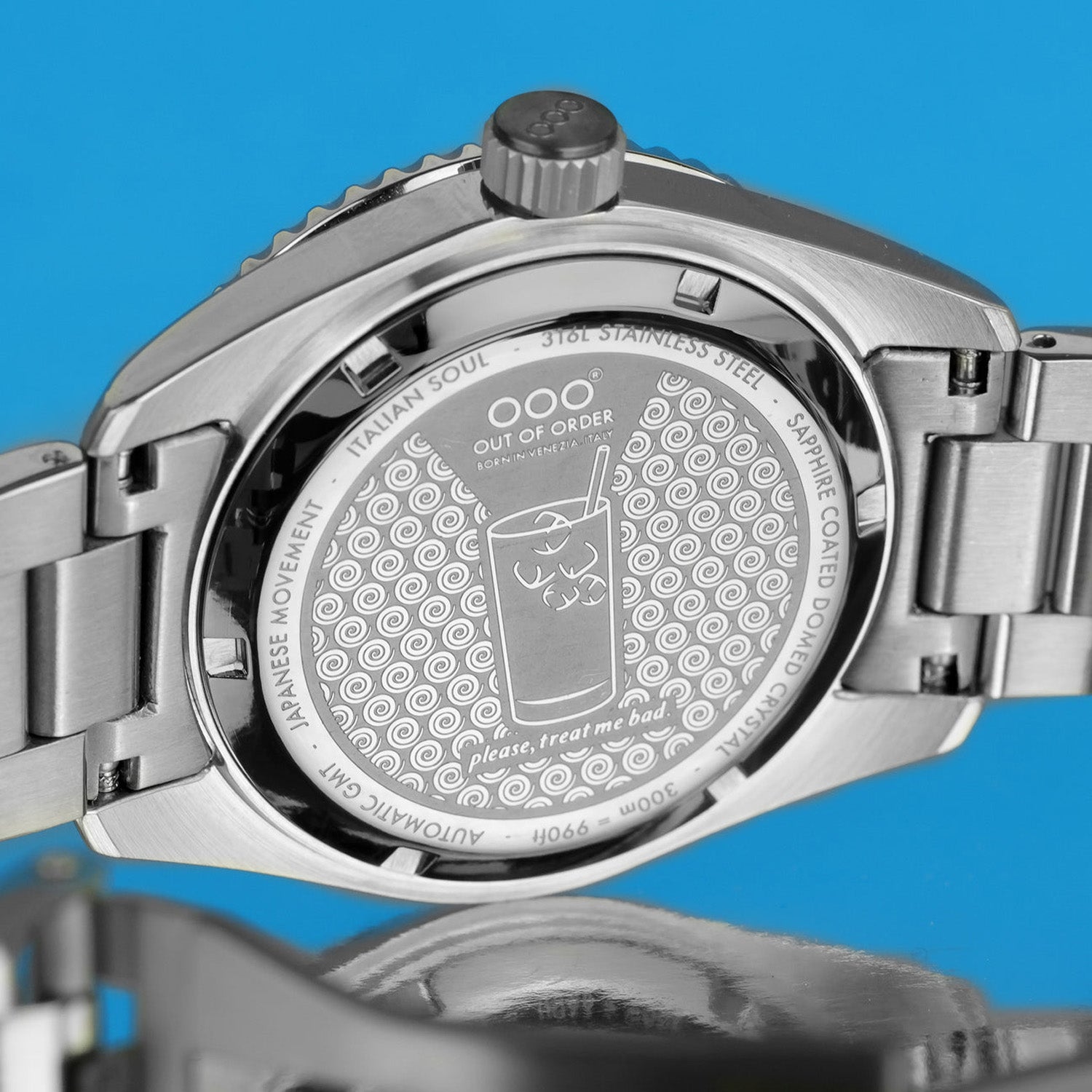 BOMBA BLU AUTOMATIC GMT - ULTRA BRUSHED