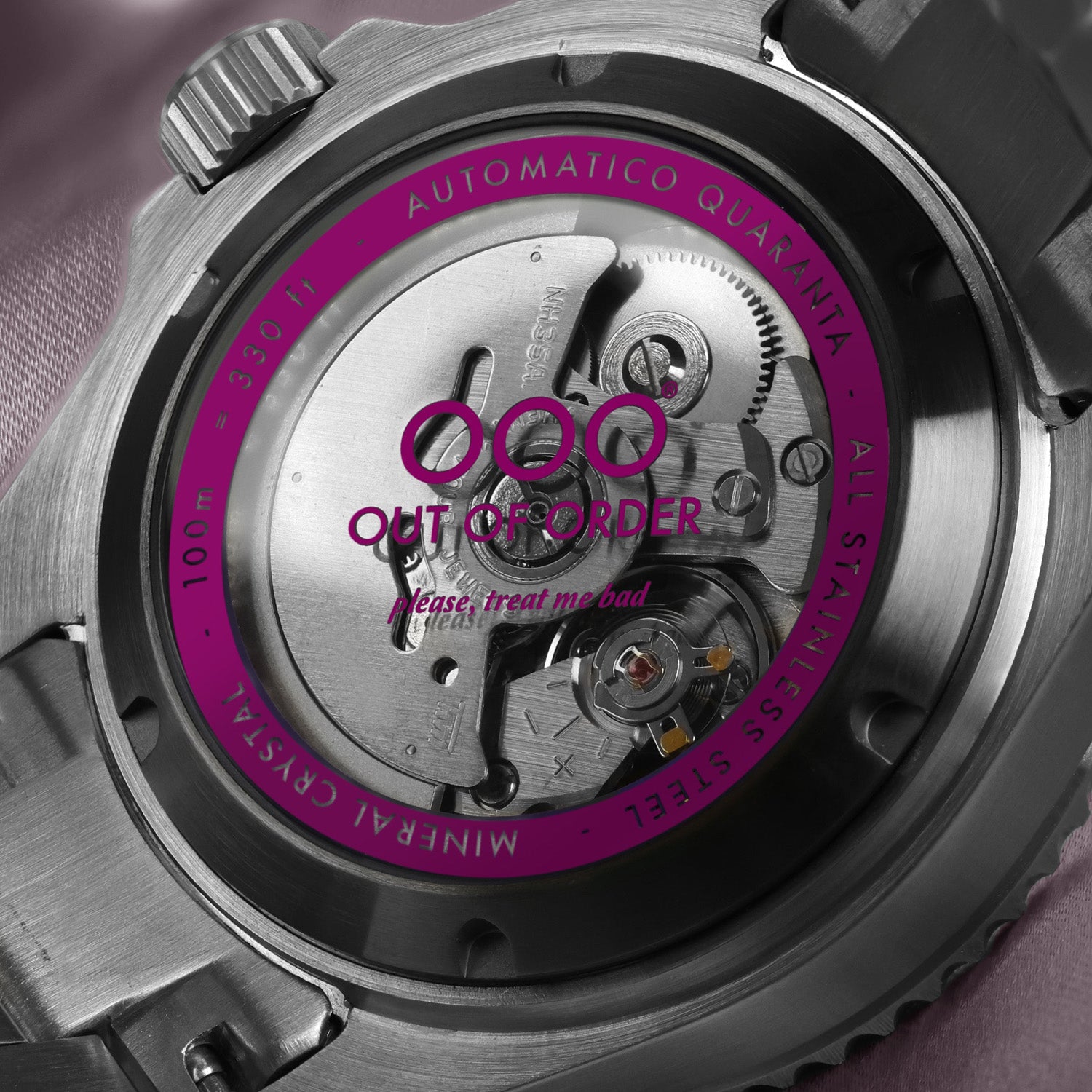 MAGENTA AUTOMATICO QUARANTA - ULTRA BRUSHED