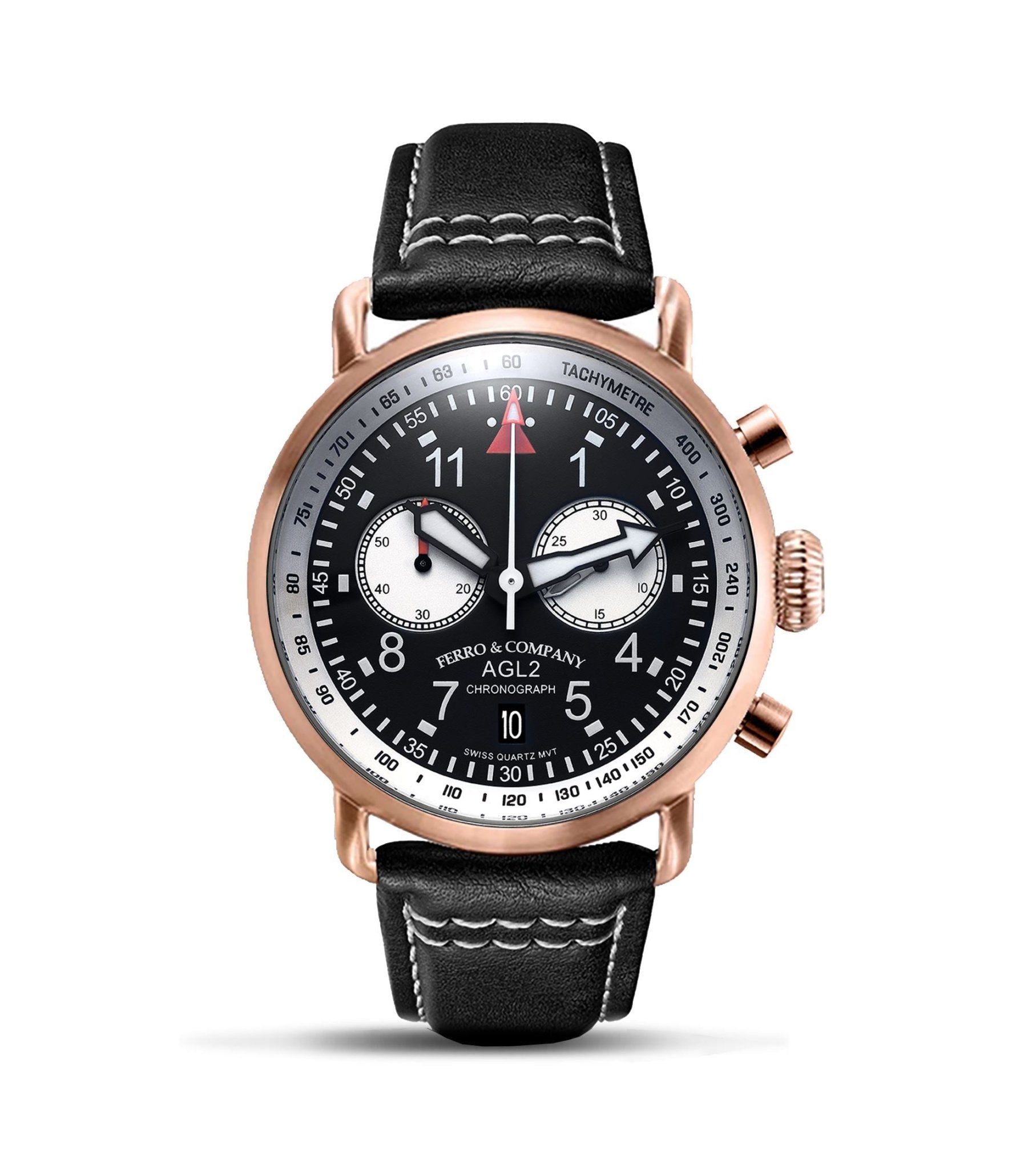 Ferro AGL 2 CHRONOGRAPH BLACK / WHITE / ROSE GOLD