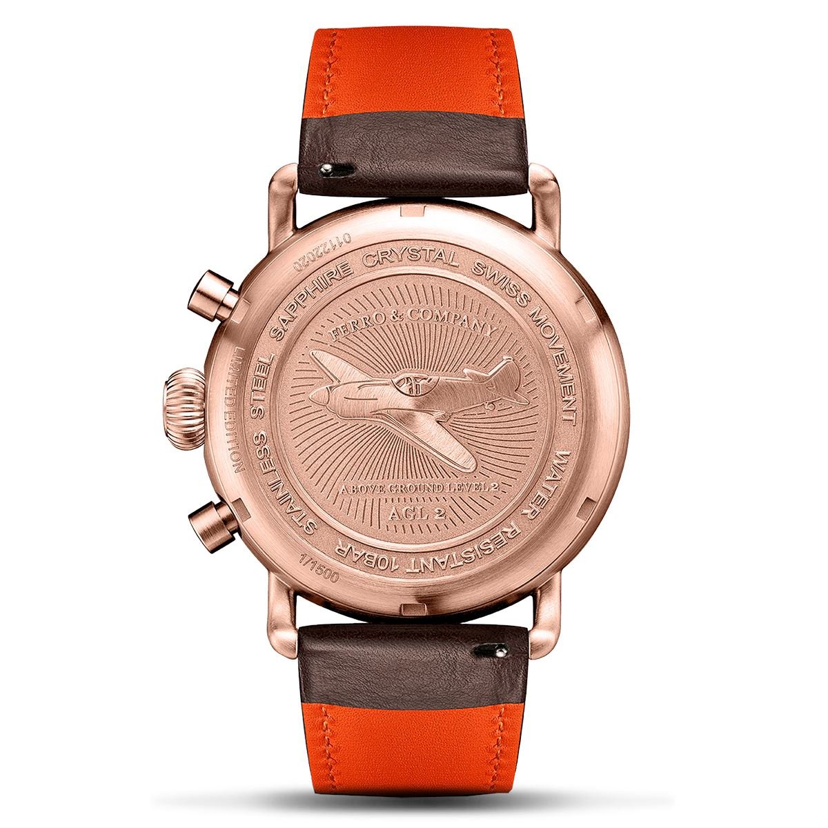 Ferro AGL 2 CHRONOGRAPH BLACK / WHITE / ROSE GOLD